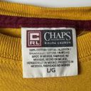 CHAPS Vintage  Ralph Lauren T Shirt Yellow Large L Patch Graphic Tee 100% Cotton Photo 13