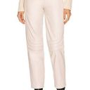 L'Academie L'Academia Leather Pants Bone White MEDIUM Tapered Moto Biker Designer NEW Photo 0