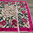 Oscar de la Renta  Printed Silk Scarf Floral Polkadot Photo 83