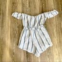 Kimchi Blue Kimichi Blue blue and white stripe cutout romper Photo 4