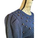 a.n.a a new approach Blue Long Sleeve Pearl Knitted Sweater, Small Photo 2