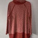 Umgee burnt orange cowl neck fringe trim long sleeve tunic top Photo 4