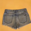 Volcom 5/$20  Blue Light Wash High Waisted Distressed Denim Shorts Size 26 Photo 3