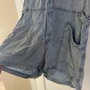 Denim button up short sleeve onesie Blue Photo 3