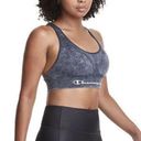 Champion NWT  Sports Bra Infinity Mid-Impact Racerback Padded Grey/Black Small Photo 1