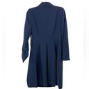 Modcloth NWT  Along for the Ride Navy Blue Crepe Coat Size MEDIUM Photo 3