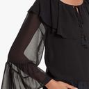 Rebecca Minkoff Black Chiffon Patti Blouse Photo 3