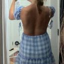 Blue and White Gingham Dress Multiple Photo 4