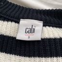 CAbi sweater cardigan button down short sleeve pockets stripes size small Photo 5