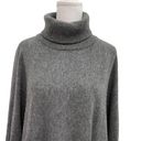 Garnet Hill  Wool Cashmere Oversized Turtleneck Sweater Pocket Gray size Large Photo 1