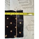 Morgan Taylor  Women's Pajama Top Sz L Black/Gold Polka Dot Long Sleeve Silky Photo 10