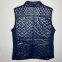 FATE. navy faux leather quilted zippered vest with pockets size L Photo 55