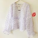 ZARA  embroidered semi sheer blouse 1198/460 Photo 13