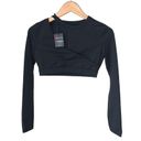 n:philanthropy  Black Roxbury Womens Cut-Out Asymmteric Crop Top Photo 4