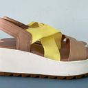 Sorel Cameron Colorblock Yellow Multicolor Leather Platform Flatform Sandals Photo 2