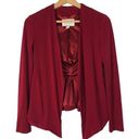 BCBGeneration  Red Open Front Drape Lightweight Blazer XXS Photo 0