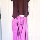 Anthropologie NWT  The Keeley Twofer Midi Dress Fuschia Maroon Size Large Photo 2