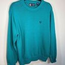 CHAPS  Vintage Teal Oversized Knit Sweater Pullover Photo 1