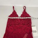 One Piece Elysse Wilde Womens Maroon Floral Hot As Hell Lace  Bodysuit Size xs Photo 5