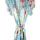 Oscar de la Renta  Pink Label Night Gown Ruffle Floral Robe Size Small Photo 0