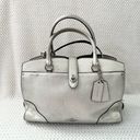 Coach  Mercer 30 Top Handle Satchel Silver Metallic Shoulder Strap Bag Tote Photo 0