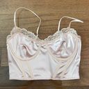 Forever 21 NWOT  Satin cream colored bustier Corset Bralette / top Photo 1