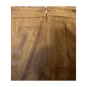 Versona  Skirt Medium Brown Faux Suede Lace Up Mini Western BOHO Polyester Photo 4