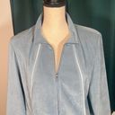 Norton Mcnaughton  Women's Blue Suede Feel Zip Up Long Sleeve Sports Jacket 8 Photo 3