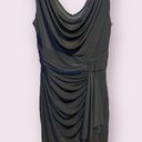 White House | Black Market  Draped Cocktail Dress in Black
 - size 10 Photo 3