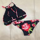 Cabana Del Sol Red Flower Halter Bikini Photo 3