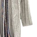 Harper Haptics Holly  Boho Multicolored Fringe Knit Long Cardigan Sweater Photo 6