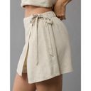 American Eagle AE Linen-Blend Faux Wrap Skort Size Large Photo 3