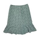 Vintage Blue Vintage Y2K  Grey/Green Floral Knee-Length Girly Skirt Photo 0