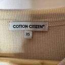 Cotton Citizen  Verona Revolve Bone Light Tan Ribbed Long Sleeve Crop Shirt XS Photo 4