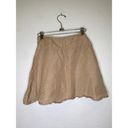 Free People  Higher Ground Flared Tan Linen Mini Skirt EUC Sz 2 Belted Side Zip Photo 3