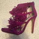 Steve Madden  Purple fringely high heels size 5.5 Photo 0