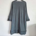 Madison Leigh  Scoop Neck Fringe Hem Sweater Dress Size Large Photo 6