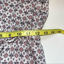The Loft  Outlet White & Pink Floral Print Split Neck Mini Dress Photo 8