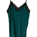 Natori Josie  Lingerie Satin Green Lace Trim Chemise Slip Size XL Photo 0