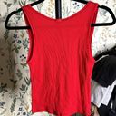 SKIMS COTTON RIB TANK TOP IN RED size L NWT Photo 4