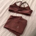 Alo Yoga airlift leggings & intrigue bra set in chestnut size M L Photo 1