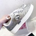 Jimmy Choo  Platinum Glitter & Crystal Osaka Sneakers Photo 0