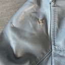 All Saints Balfern Flint Blue Belted Crop Leather Moto Jacket Size 4 Photo 14