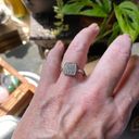 Rhodium Brass Ring with AAA Grade Clear CZ Size 7 Photo 3