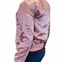 Forever 21 Pink Satin Bomber Jacket Photo 3