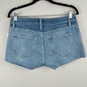 Frame  Le Cutoff Kerwin Blue Raw Hem Mid Rise Denim Jean Shorts Size 28 NWT Photo 3