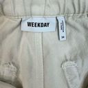 Weekday  Paperbag Jeans High Rise Waist Tapered Leg Ankle Length Cream Size 4 US Photo 7