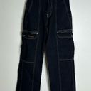 Urban Outfitters BDG  size 25 Women’s Black Denim Cargo Slouchy Skate Jeans Photo 0