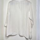 J.Jill  Cream or Ivory color blouse top Women’s Size Large Roll Tab Sleeves Photo 4