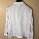 J. McLaughlin  Womens Linen White Blazer Size6 Beachy Vacation Career Wear Photo 6